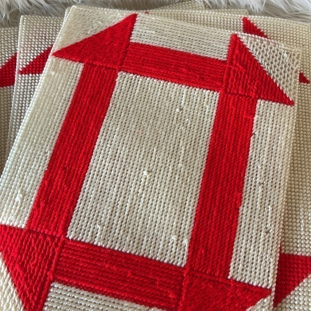 Set of 6 handmade plastic canvas placements and coasters. 6 of each. Nev… - Picture 4 of 4